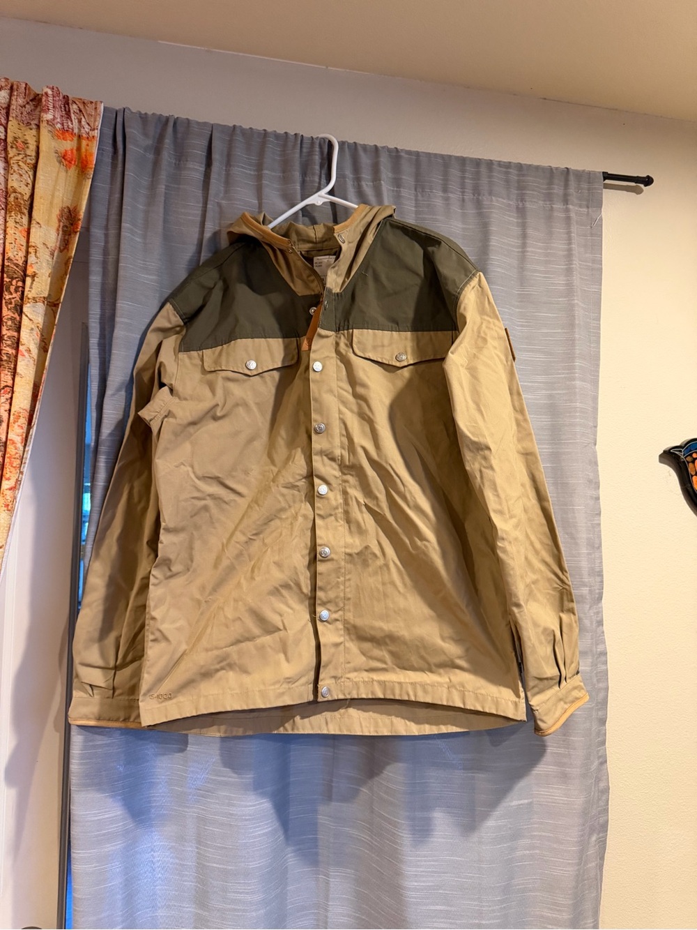 Fjallraven Hooded Greenland Jacket No. 1 in Tan and Olive